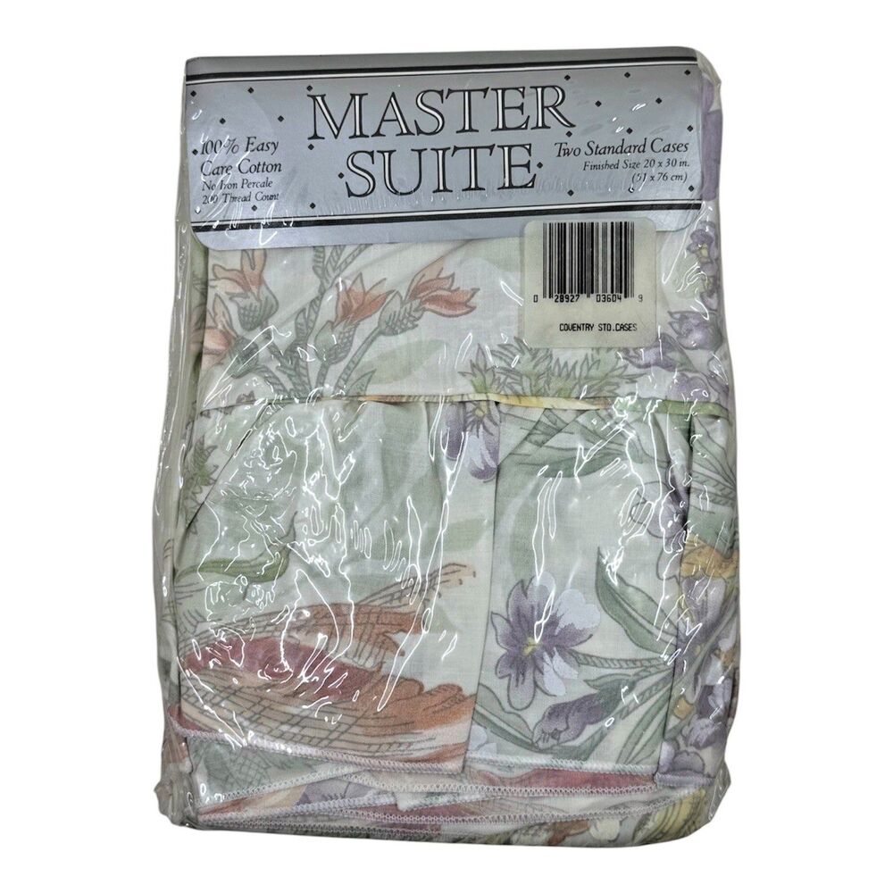 Vintage Master Suite Standard Pillowcases Floral Ruffle Pink